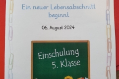 Einschulung 2024 \"Weil du wertvoll bist!\"