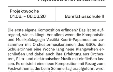 2026-06-01 – Kompositionswerkstatt Bonifatiusschule 2 GSO Horizonte Festival
